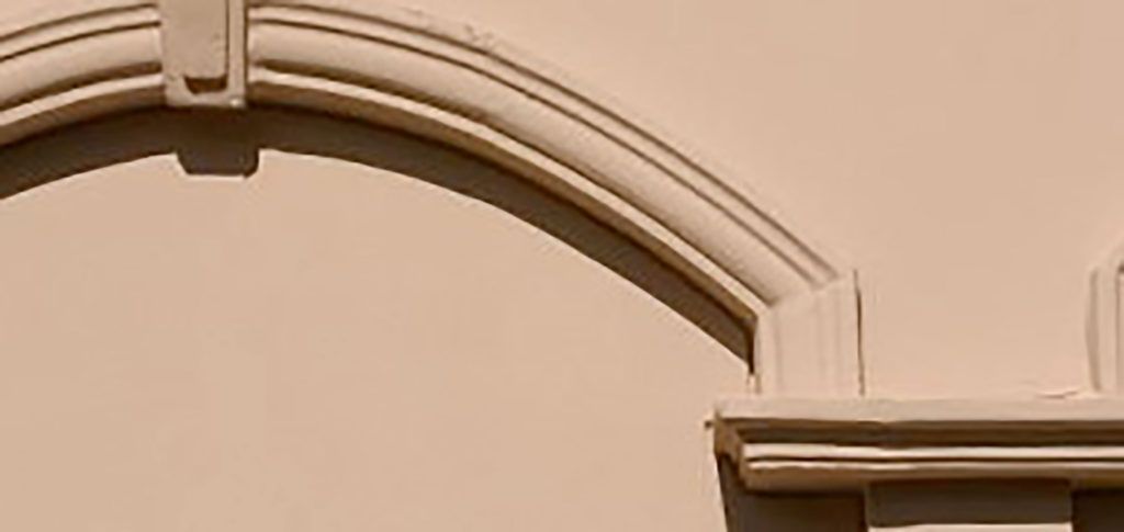 Close up of building exterior molding